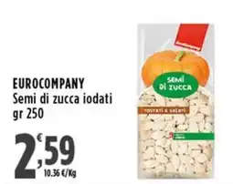 Rossotono Carrefour Eurocompany Semi di zucca iodati offerta