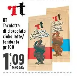 Rossotono Carrefour Tavoletta di cioccolato Cisko Fondente offerta