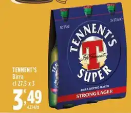 Rossotono Carrefour Tennent's Birra offerta