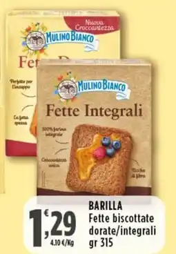 Rossotono Carrefour Barilla Fette biscottate offerta