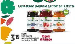 Rossotono Carrefour Confettura BIO Rigoni di Asiago offerta