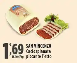 Rossotono Carrefour San Vincenzo Caciospianata piccante offerta