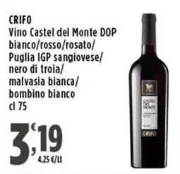 Rossotono Carrefour Crifo Vino Castel del Monte DOP offerta