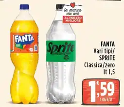 Rossotono Carrefour Fanta Sprite offerta