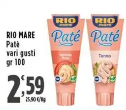 Rossotono Carrefour Rio mare Paté offerta