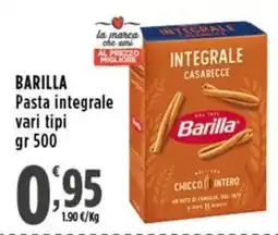 Rossotono Carrefour Barilla Pasta integrale offerta