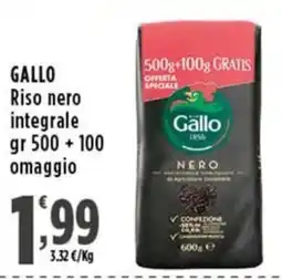 Rossotono Carrefour Gallo Riso nero integrale offerta