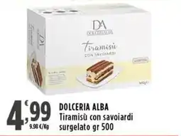 Rossotono Carrefour Dolceria Alba Tiramisù con savoiardi offerta