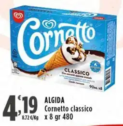 Rossotono Carrefour Algida Cornetto classico offerta