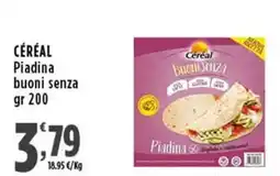 Rossotono Carrefour Cereal Piadina buoni senza offerta