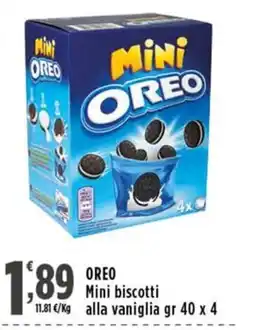 Rossotono Carrefour OREO Mini biscotti alla vaniglia offerta