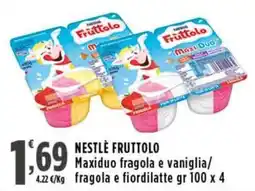 Rossotono Carrefour Nestlé Fruttolo Maxiduo offerta