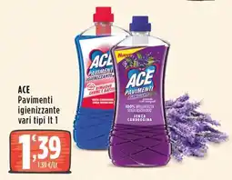 Rossotono Carrefour ACE Pavimenti igienizzante offerta