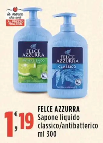 Rossotono Carrefour Felce Azzurra Sapone liquido classico offerta