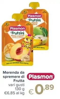Io Bimbo Merenda da spremere di Frutta Plasmon offerta