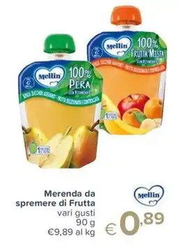 Io Bimbo Merenda da spremere di Frutta Mellin offerta