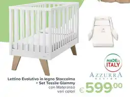 Io Bimbo Lettino Evolutivo in legno Stoccolma Azzurra Design offerta