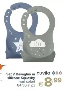 Io Bimbo Bavaglini in silicone Squashy nuvita offerta