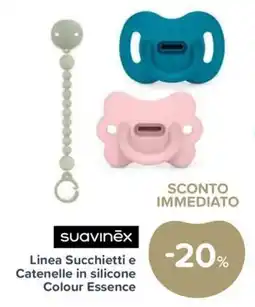 Io Bimbo Succhietti e Catenelle in silicone Colour Essence suavinex offerta