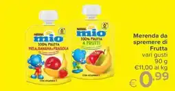 Io Bimbo Nestlé mio Merenda da spremere di Frutta offerta