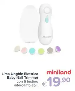 Io Bimbo Lima Unghie Elettrica Baby Nail Trimmer miniland offerta