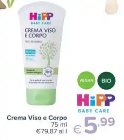 Io Bimbo HiPP Baby Care Crema Viso e Corpo offerta