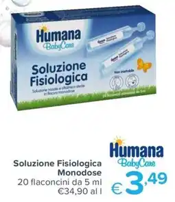 Io Bimbo Soluzione Fisiologica Humana BabyCare offerta