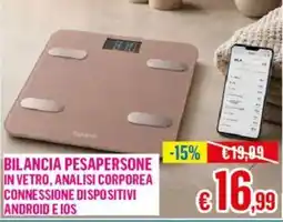 Satur Bilancia pesapersone in vetro offerta