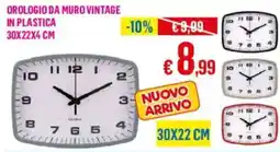 Satur Orologio da muro vintage in plastica offerta