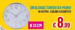 Satur Orologio tondo da muro offerta
