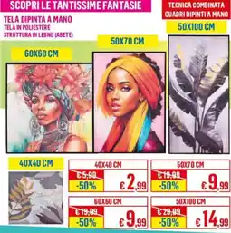 Satur Tela dipinta a mano offerta