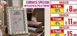 Satur Cornice specchi in plastica (PS) e ferro offerta