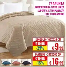 Satur Trapunta in microfibra tinta unita offerta