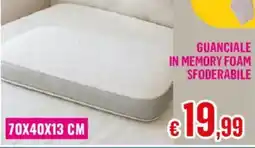 Satur Guanciale in memory foam sfoderabile offerta