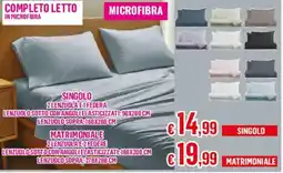 Satur Completo letto in microfibra SINGOLO 2LENZUOLA EIFEDERA offerta