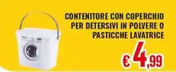 Satur Contenitore con coperchio per detersivi in polvere o pasticche lavatrice offerta