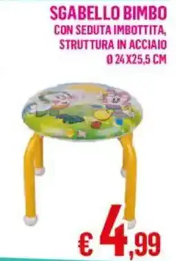 Satur Sgabello bimbo offerta