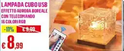 Satur Lampada cubo USB offerta