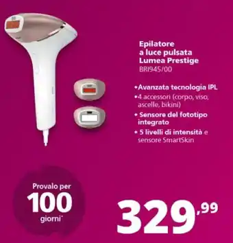 Epilatore a luce pulsata Lumea Prestige