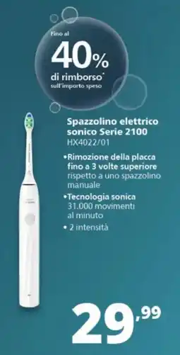 Comet Spazzolino elettrico sonico Serie 2100 offerta
