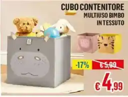Satur Cubo contenitore multiuso bimbo in tessuto offerta