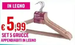 Satur Gruccie appendiabiti in legno offerta
