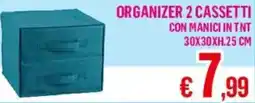 Satur Organizer 2 cassetti con manici in tnt offerta