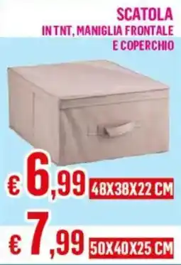 Satur Scatola in tnt, maniglia frontale e coperchio offerta