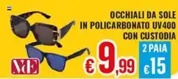 Satur Occhiali da sole in policarbonato UV400 con custodia offerta