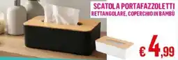 Satur Scatola portaassettetti rettangolare, coperchio in bambù offerta