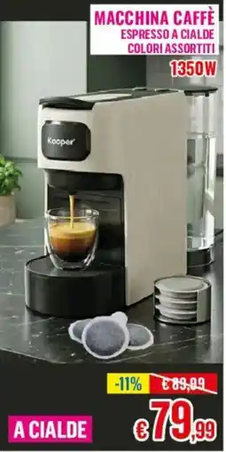 Satur Macchina caffè espresso a cialde Kooper offerta