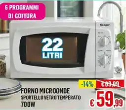Satur Forno microonde Kooper offerta