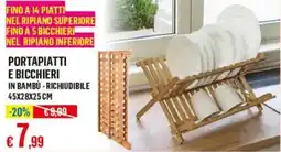 Satur Portapiatti e bicchieri in bambù offerta