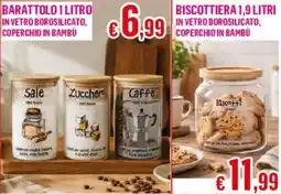 Satur Barattolo 1 litro in vetro borosilicato, coperchio in bambù offerta